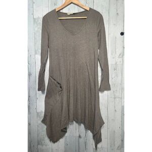 Chalet Cotton Blend Asymmetrical Handkerchief Hem Goblincore Dress Sz. M